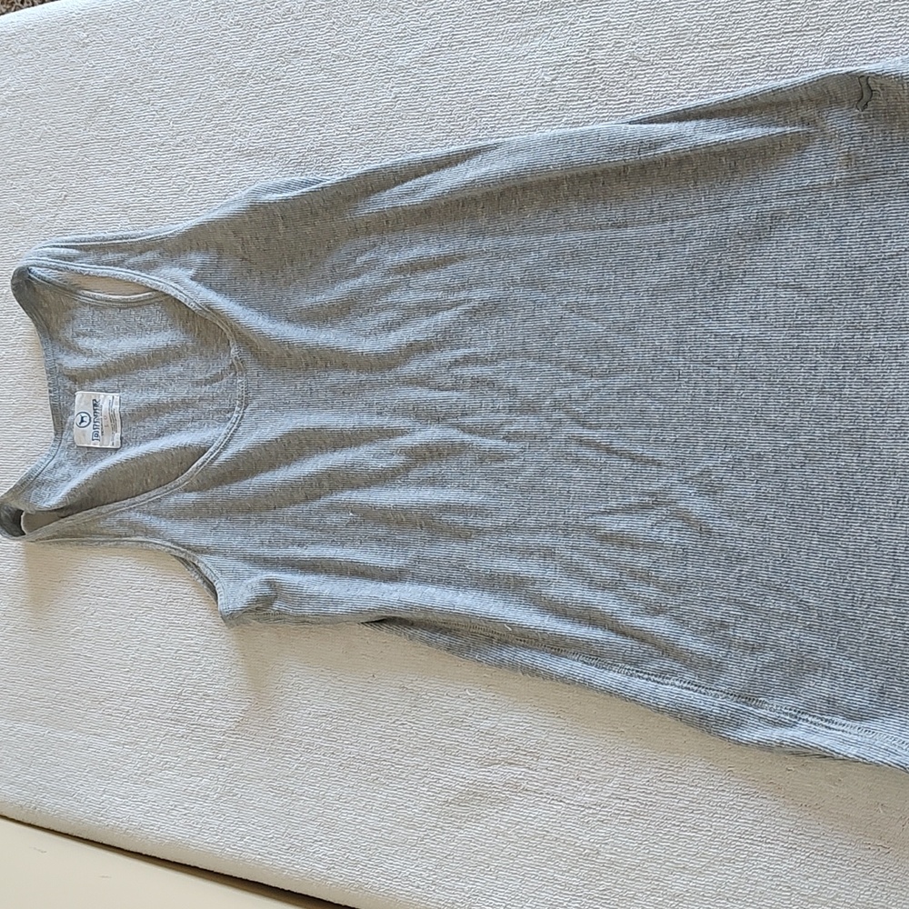 Victoria's Secret PINK Dog Logo Gray Ribbed Tank Size Large